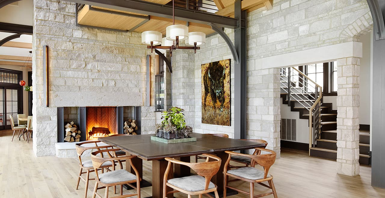 Cheminée en pierre naturelle — réalisation 4